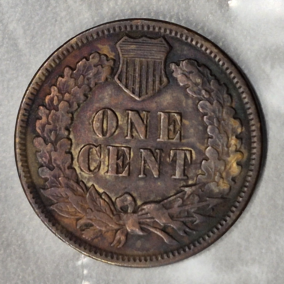 1891 Indian Head Cent Penny 1C XF Extremely Fine Toned Reverse Bronze US Coin