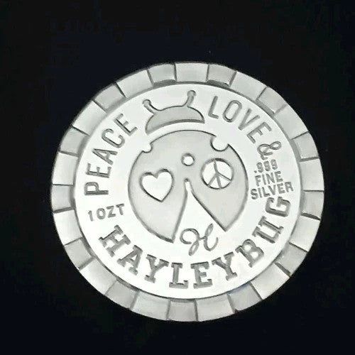 1 Oz .999 SILVER Think Like A Captain Act Like A Pirate HaleyBug Love & Peace