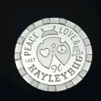 1 Oz .999 SILVER Think Like A Captain Act Like A Pirate HaleyBug Love & Peace