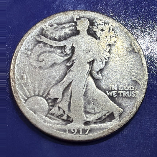 1917 Walking Liberty Half Dollar 50C G Good 90% Silver US Coin