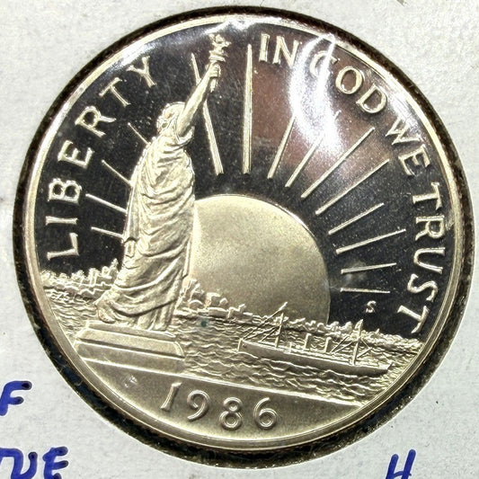 1986-S Statue of Liberty Commemorative Half Dollar Gem Proof Deep Cameo Mirrors