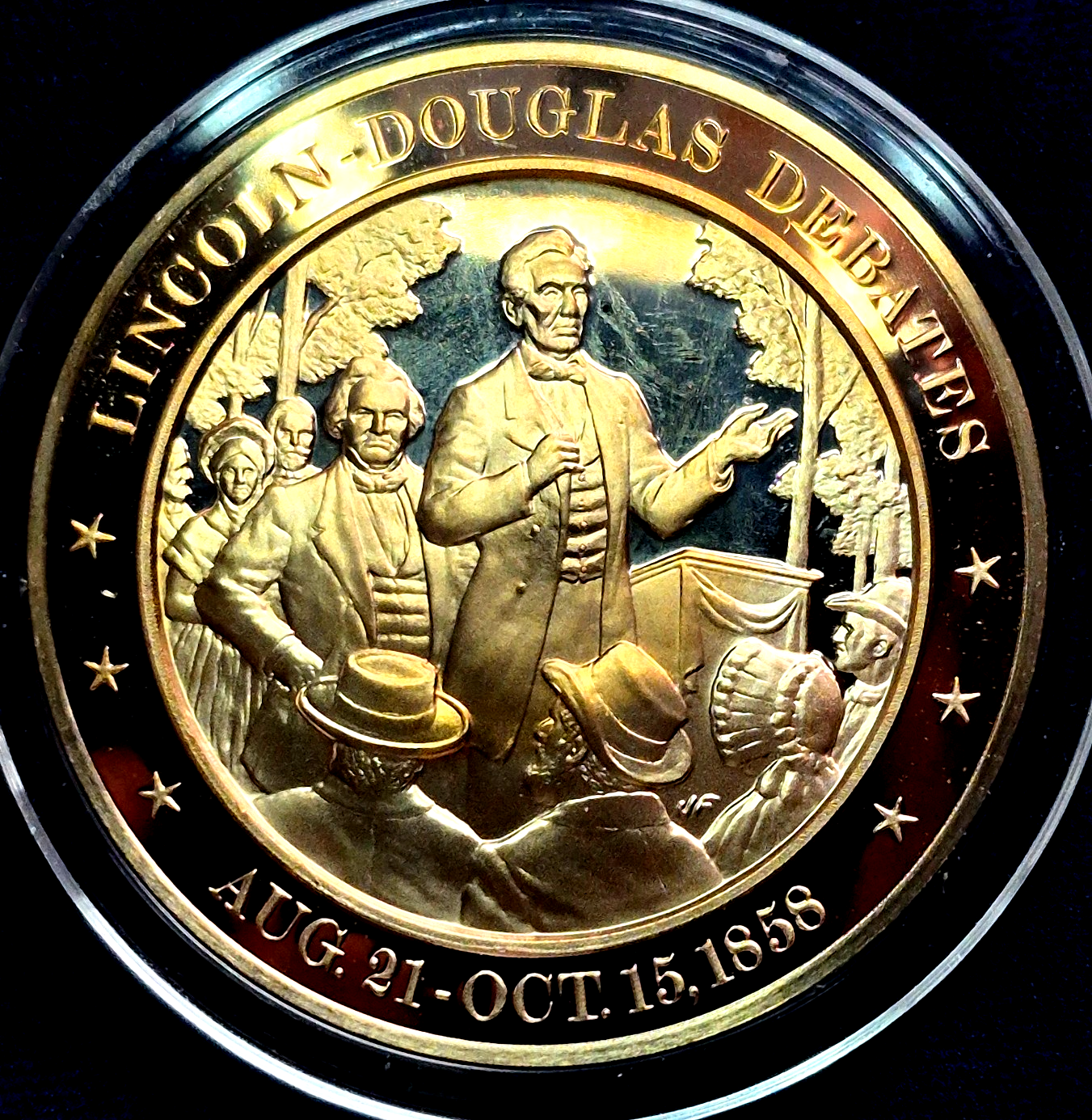 FRANKLIN MINT HISTORY OF THE U.S 1858 LINCOLN-DOUGLAS DEBATES #83 SERIES OF 200