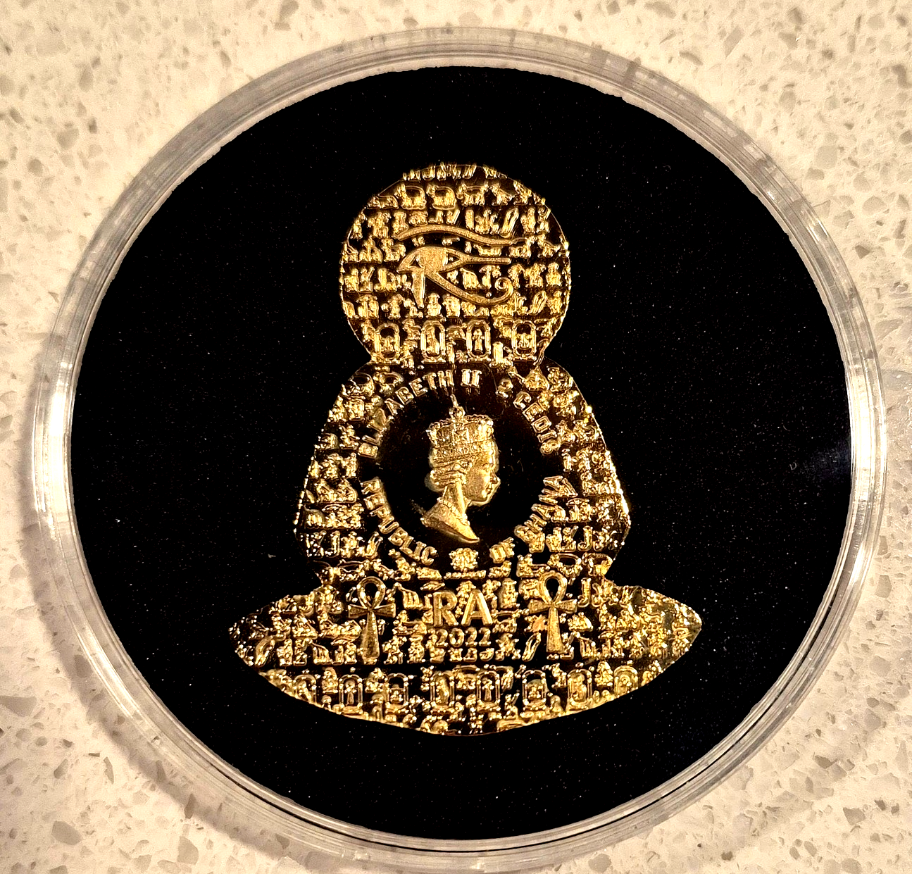 2022 Legacy of Egypt, RA, Colorized CuNi BU GH¢2 Coin GEM BU  { 1 of Only 1,500}