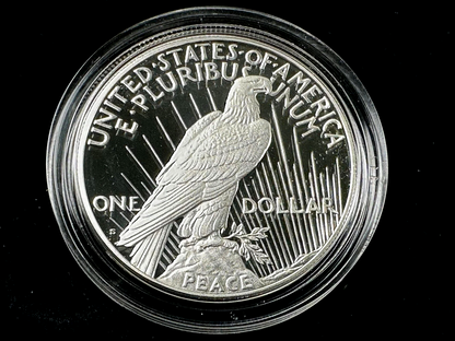 {4 Coin Set}  2023 Morgan & Peace Silver Dollars  Unc & Proof OGP BOX COA .9999