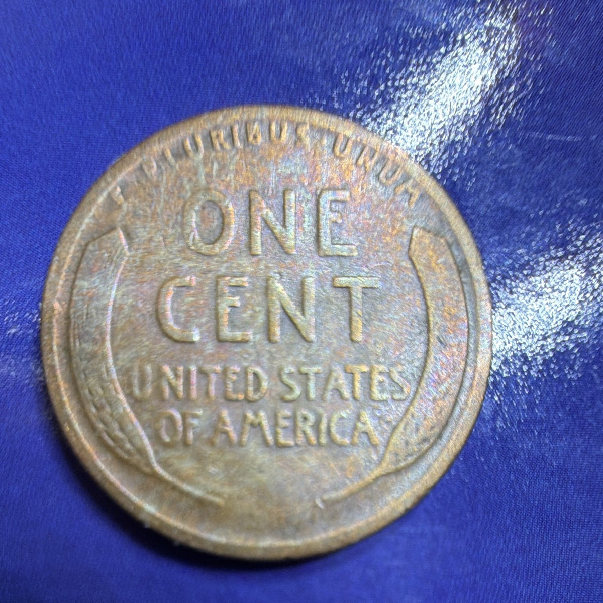 1919-D Lincoln Wheat Cent 1C F-VF Toned Brown US Coin Denver