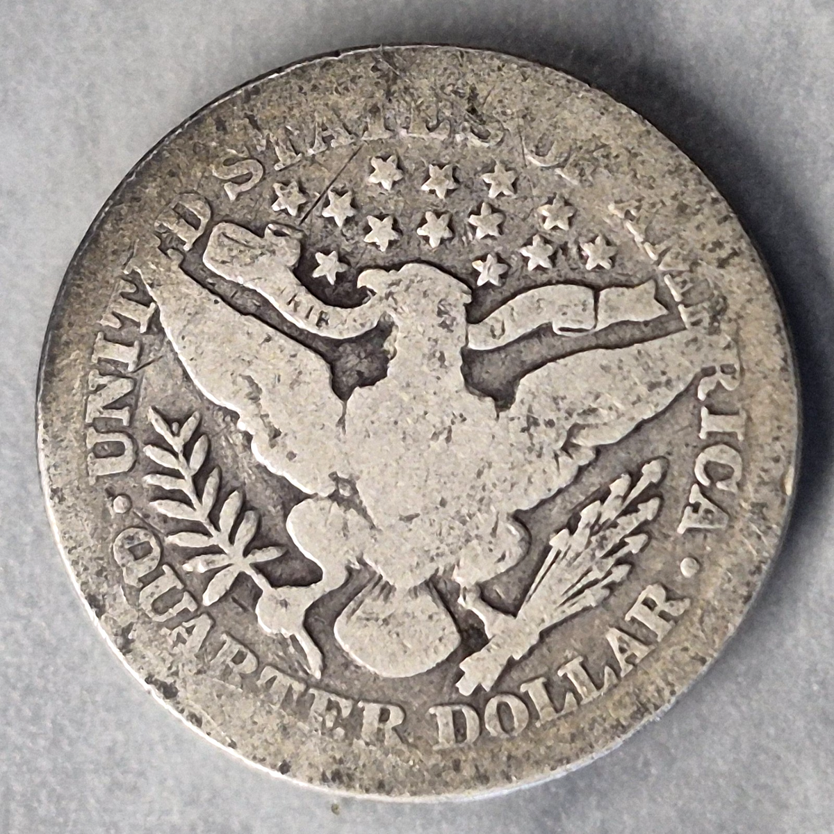 1904 Barber Liberty Head Quarter 25C 90% Silver Philadelphia US Coin Good