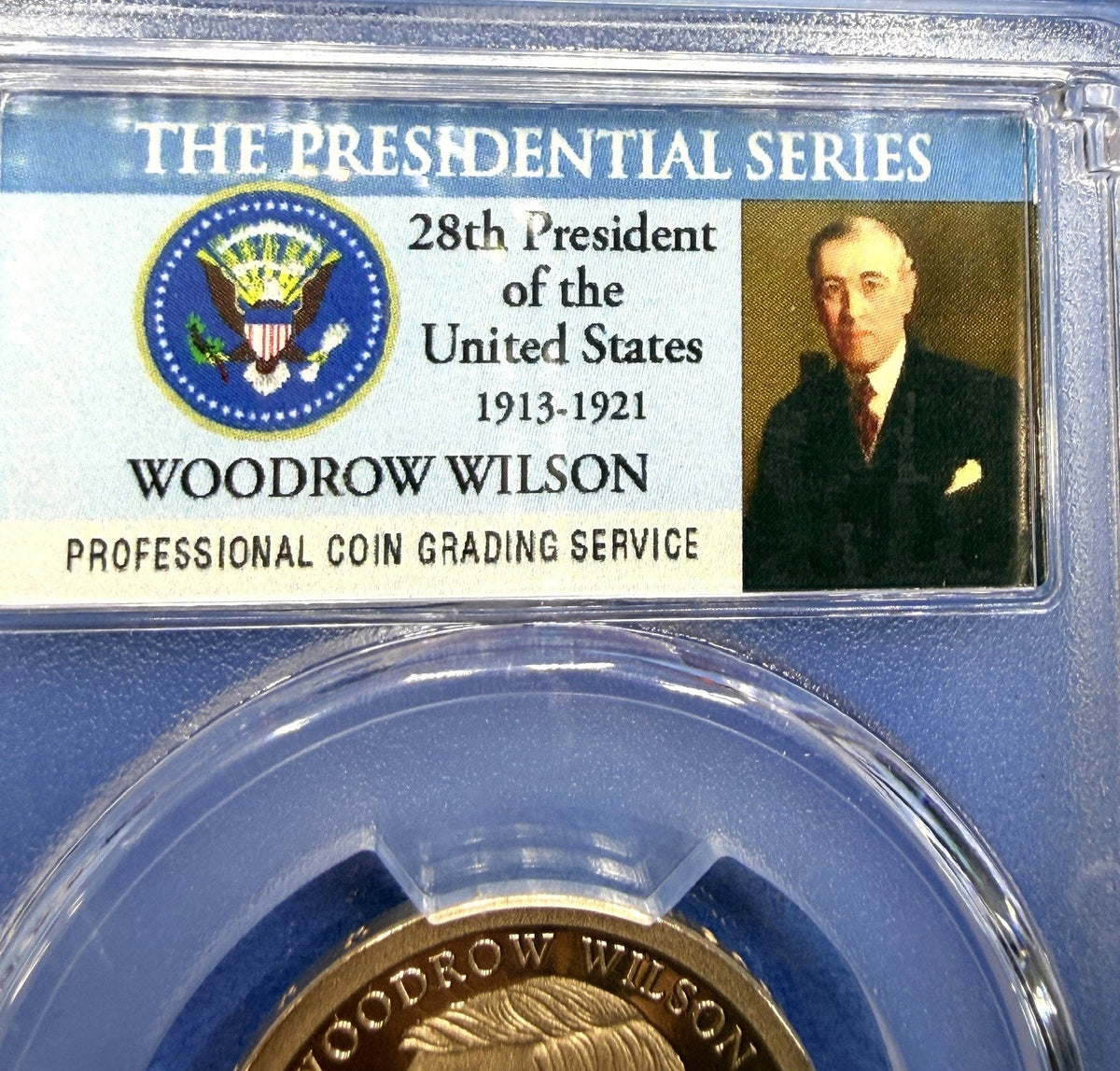 2013-S Woodrow Wilson Presidential Dollar $1 PCGS PR70DCAM Deep Cameo Proof Gem - view 6