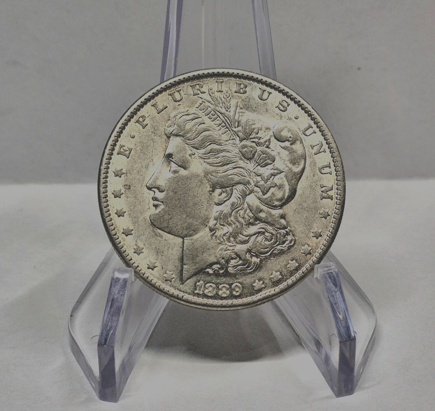 1889 Morgan $1 Dollar 90% Silver AU-MS Features Clean Cheeks $1