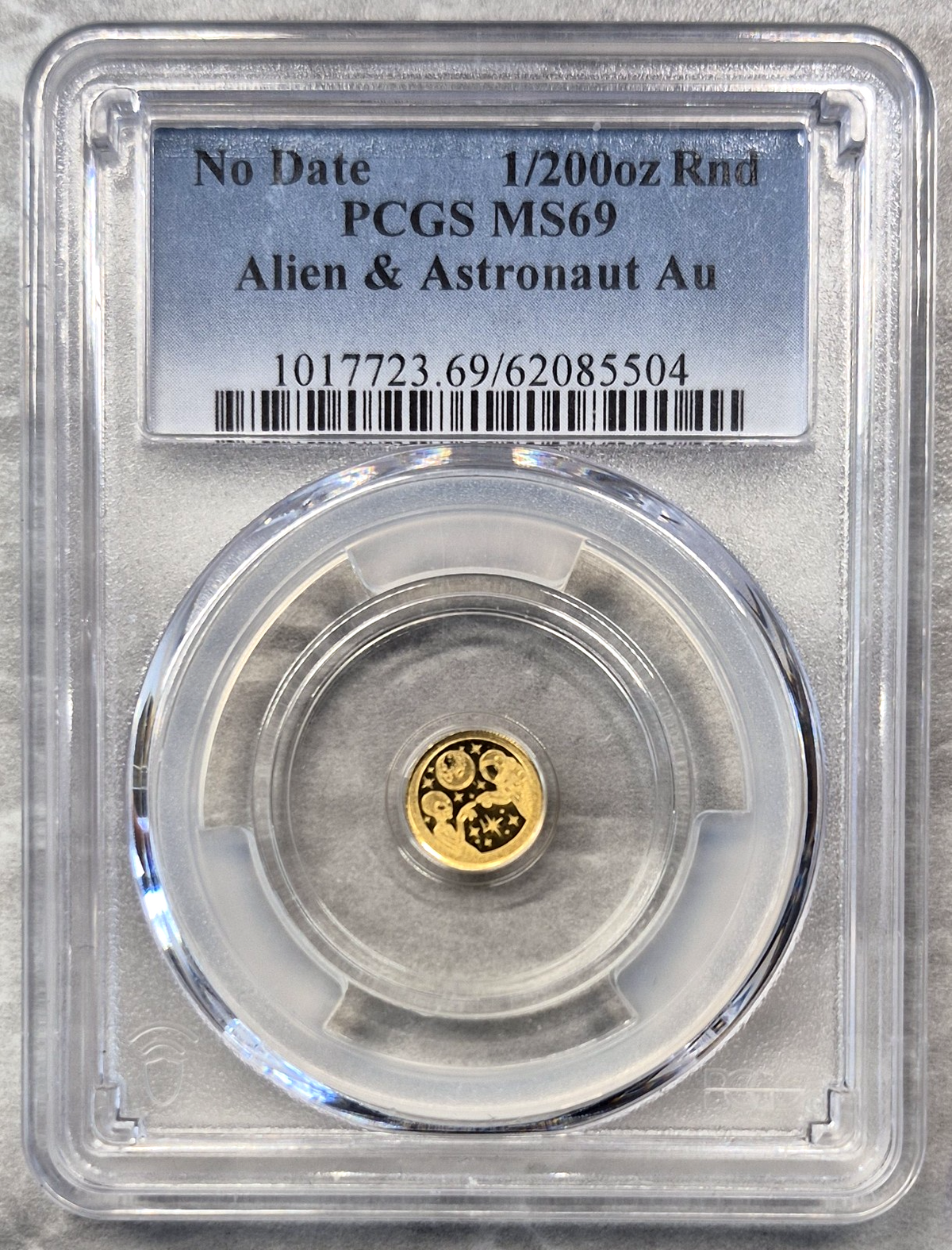Alien & Astronaut 1/200 oz .9999 Gold Round PCGS MS69 Limited Edition of 2,000