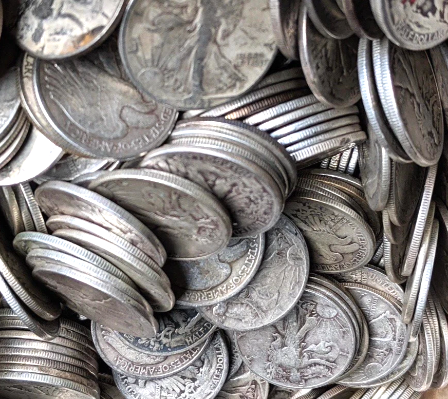 90% Silver Walking Liberty Half Dollar Choose How Many Coins 50c Walkers VG-VF+