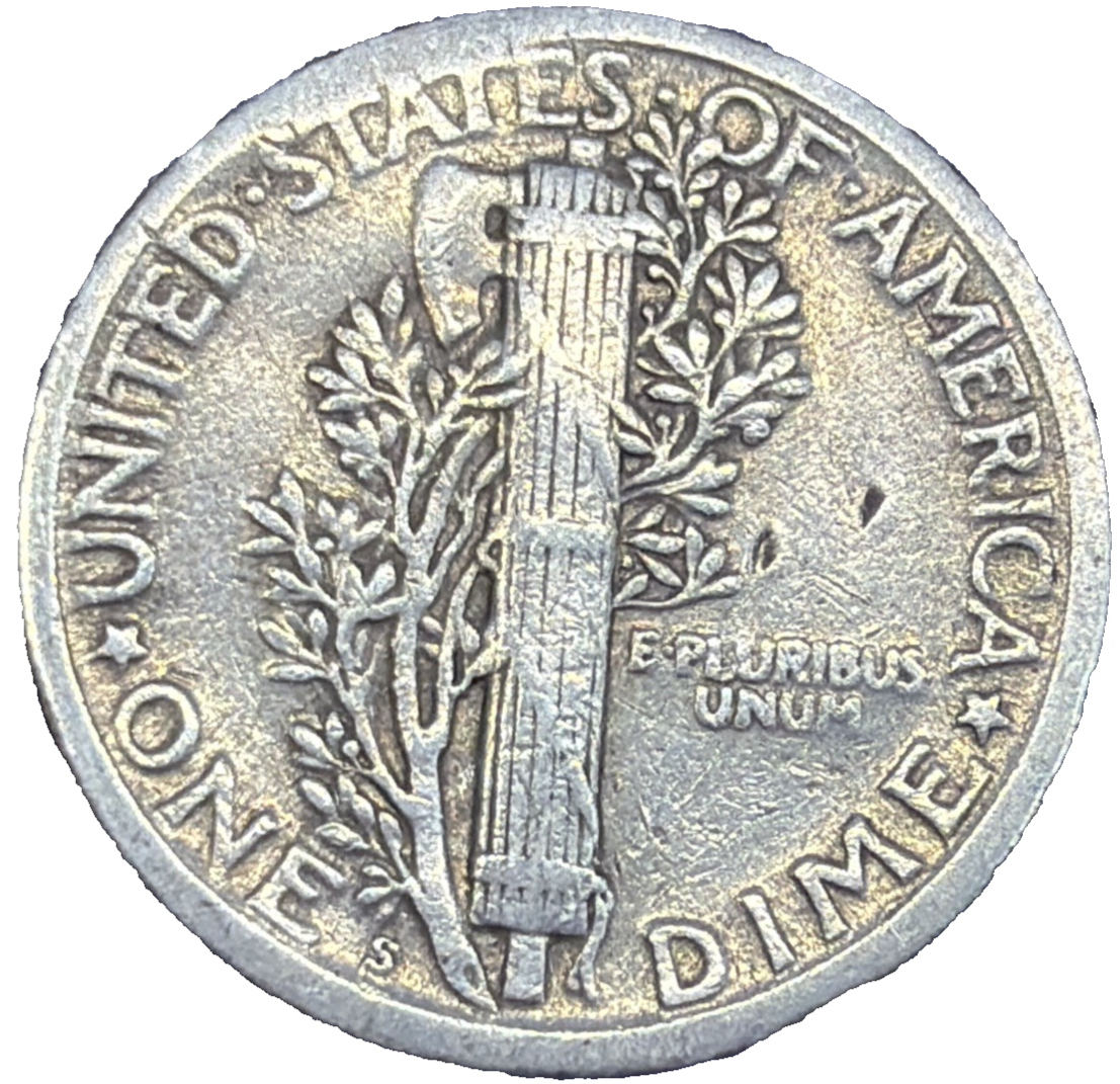 1919 S Mercury Dime Good -Very Good (G-VG) Bright Luster Actual Coin You Receive