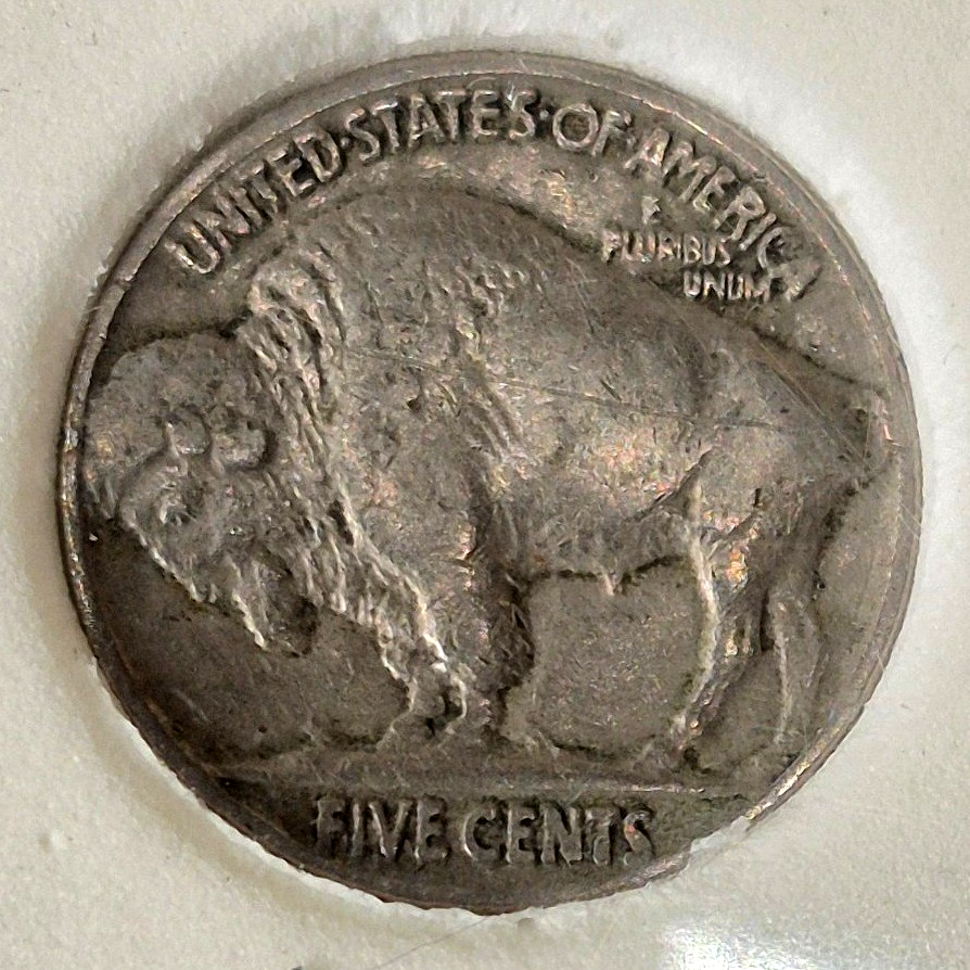 1937 Buffalo Nickel Fine Full Date Indian Head 5C Coin in Holder Raw Ungraded