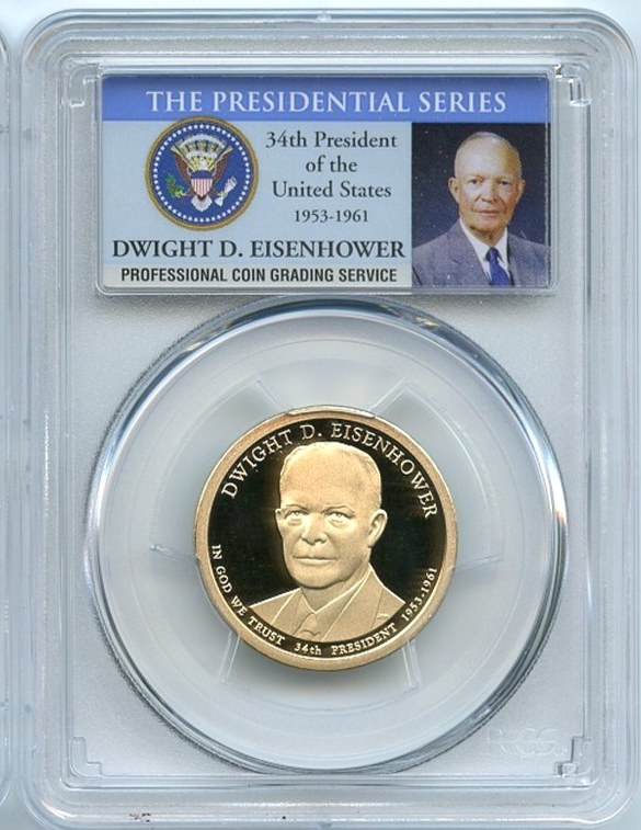 ✅ 2015 S Dwight Eisenhower Presidential $1 PCGS PR69DCAM Photo Label KEY DATE!