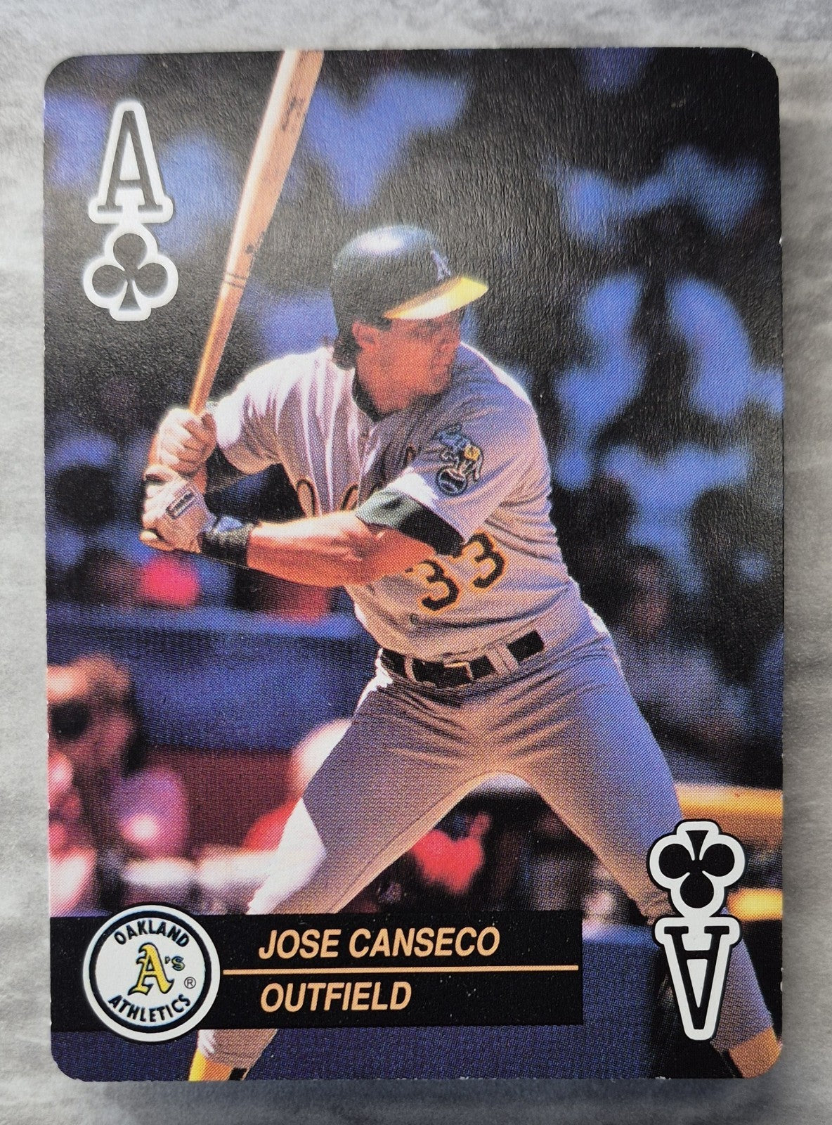 1992 Baseball Aces Jose Canseco Ace of Clubs Playing Card Oakland Athletics #33