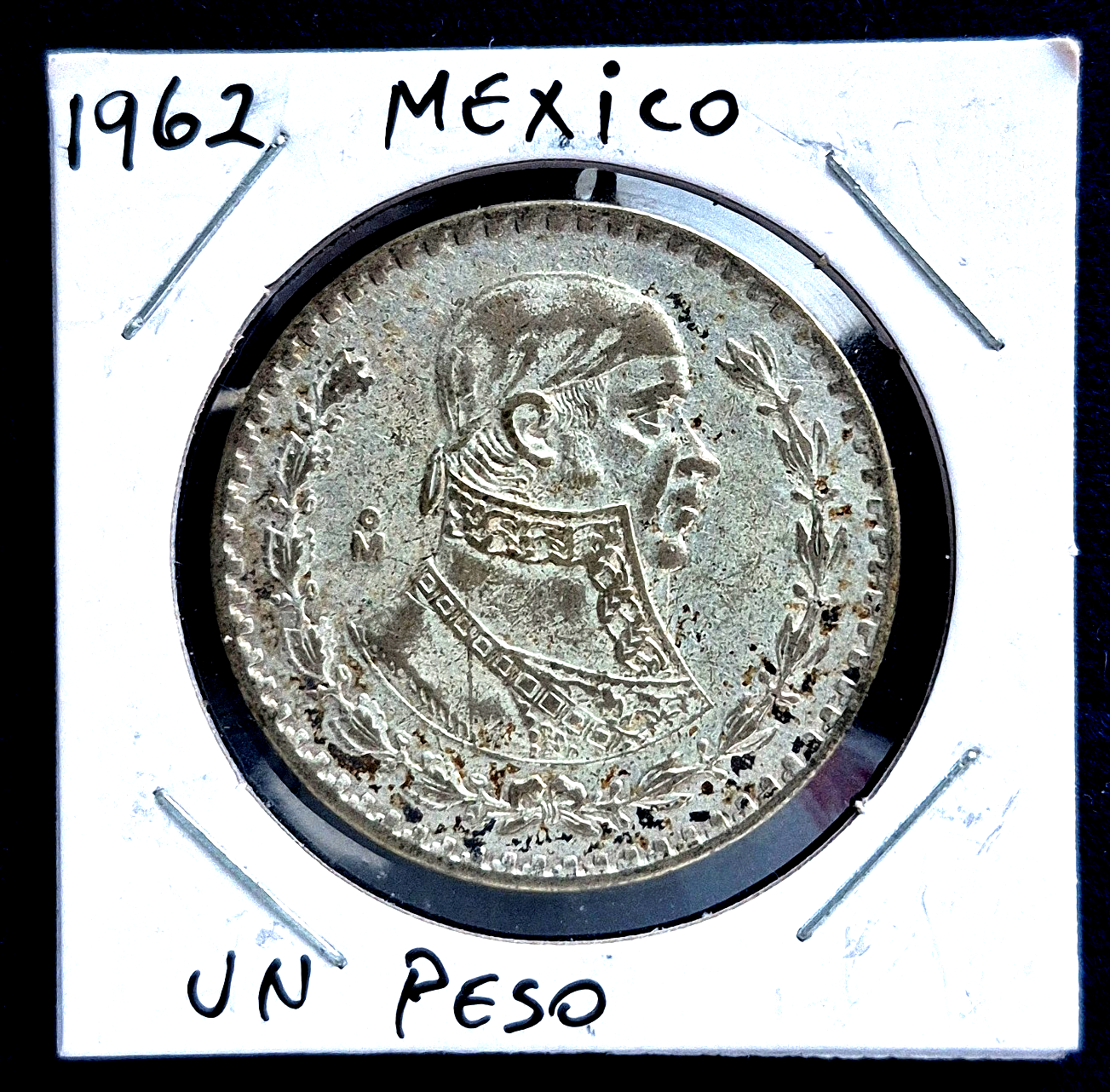 1962 Mexico 1 Peso Jose Maria Morelos .100 Silver Coin Un Peso Plata XF+ Feature