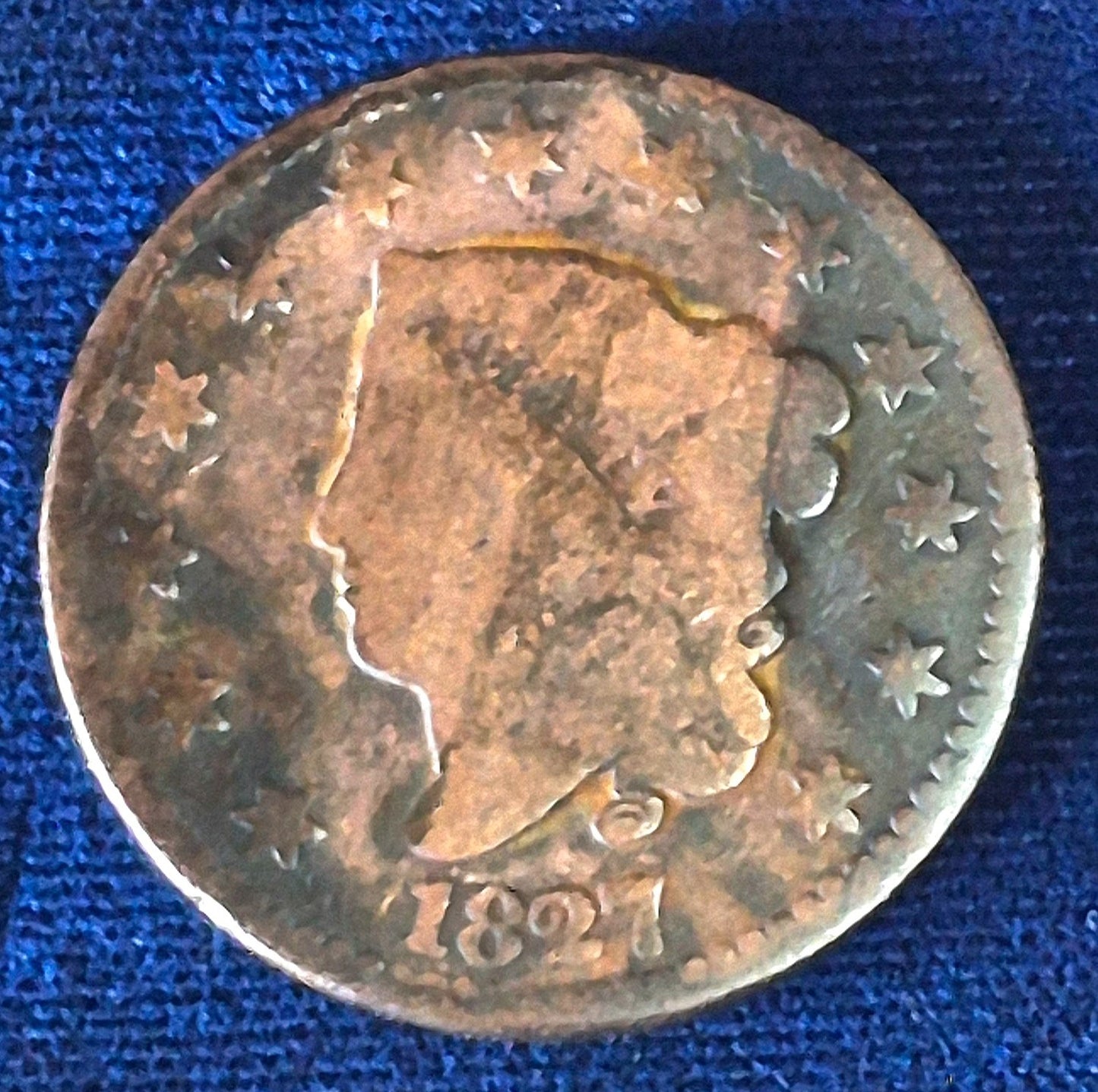 1827 Coronet Head Large Cent N5 R2 AG-G  Features Better Date 1C GSID 940