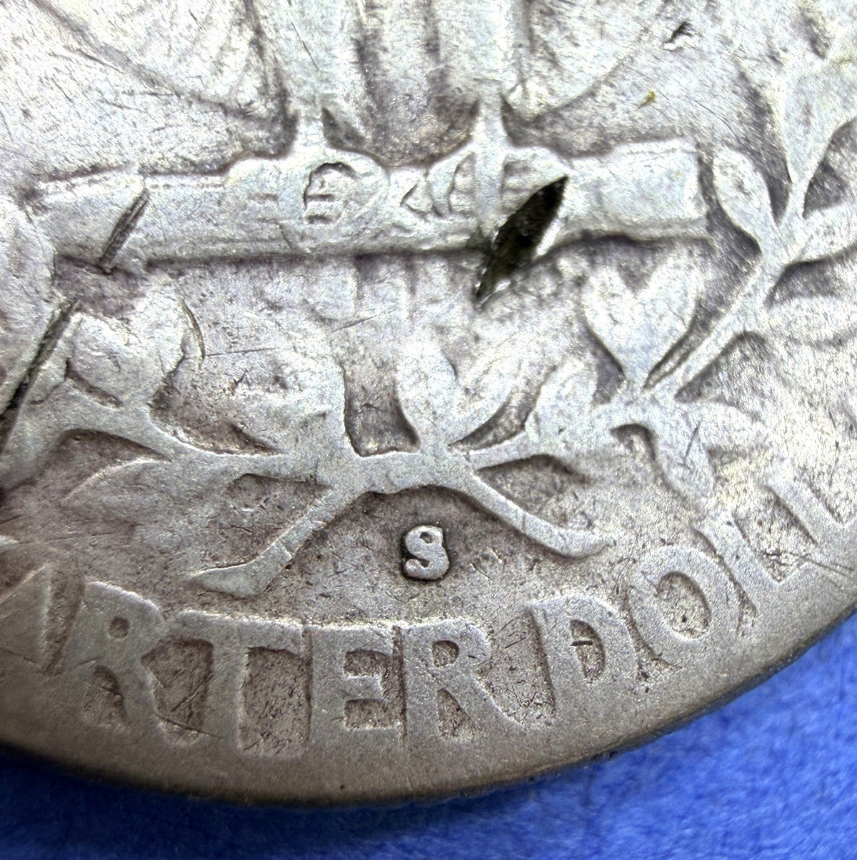 1950-S Washington Quarter 25C 90% Silver Fine San Francisco Post War Era Coin