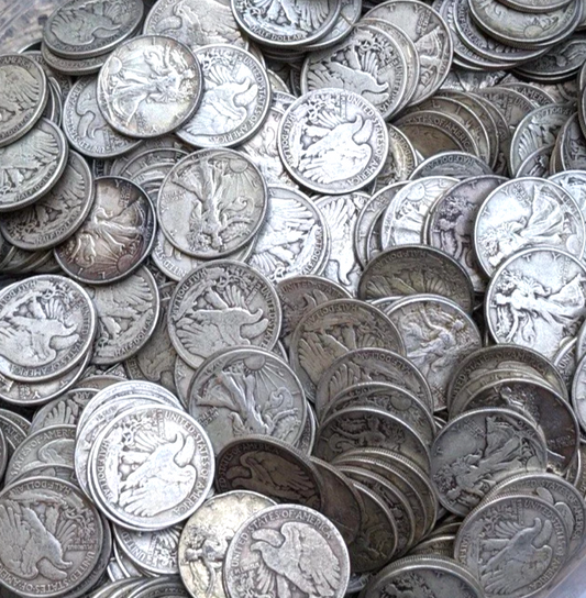 90% Silver Walking Liberty Half Dollar Choose How Many Coins 50c Walkers VG-VF+