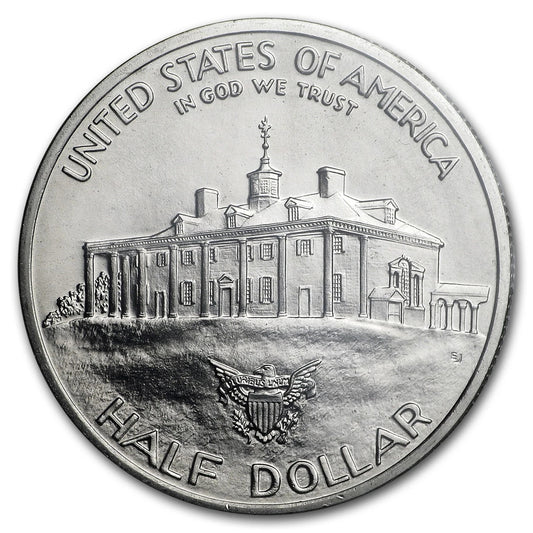 1982-D George Washington 1/2 Dollar 90% Silver Commemorative BU (Box & COA)