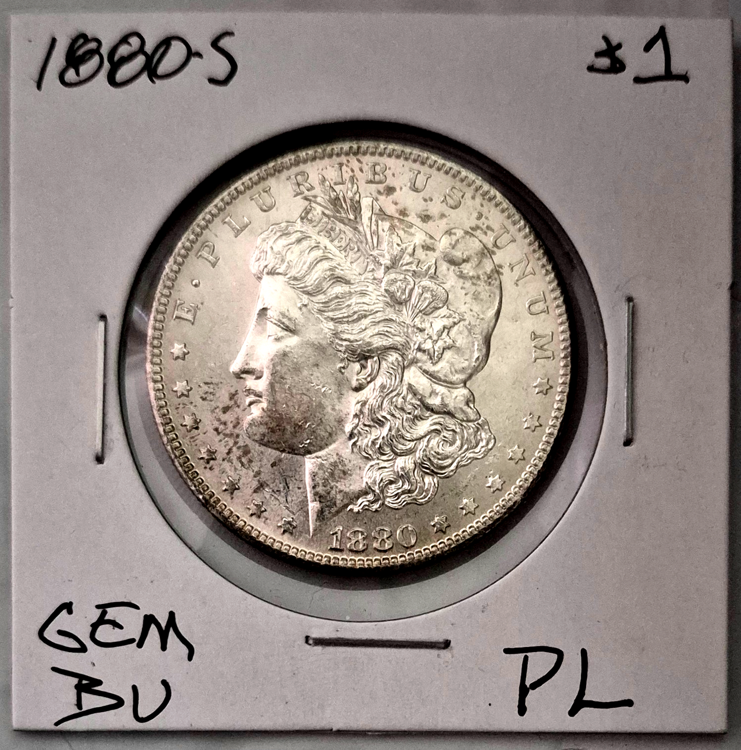 1880-S Morgan 90% Silver Dollar Gem Shiny, Bright, Well Struck PL Mirror Finish