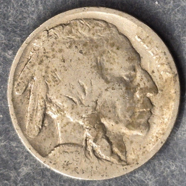 1919 Buffalo Nickel 5C Indian Head Philadelphia Mint No Mint Mark US Coin AG