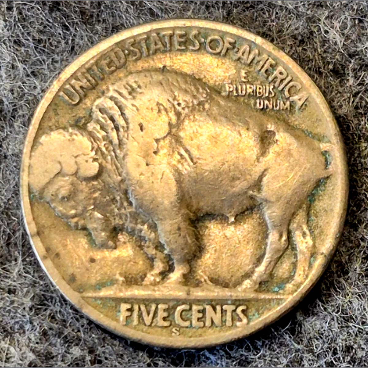 1923-S Buffalo Nickel VF Very Fine Semi-Key Date San Francisco Mint 5C Raw