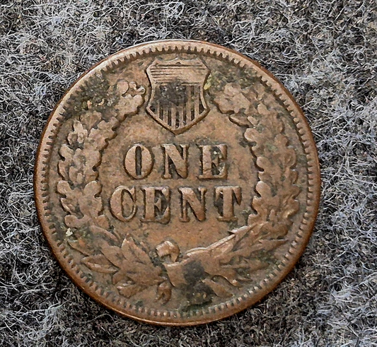 1874 Indian Head Cent Penny, F+/VF Features, LIBERTY, Receive Coin Pictured 1C