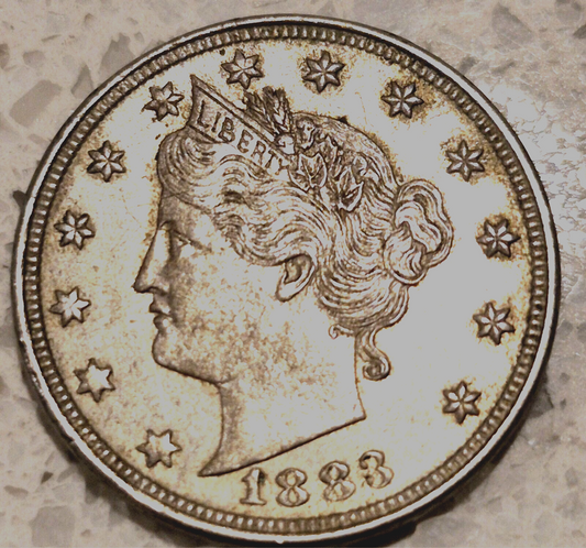 1883 V Nickel NO CENT First Yr of Issue MS+ Features Very Rare Rev Die Crack