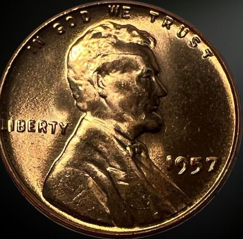 SET of 2 ✅ 1957 - P&D Lincoln Wheat 1c BRILLIANT UNCIRCULATED From OBW Roll