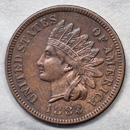 1883 Indian Head Cent Penny 1C XF Extremely Fine Full LIBERTY Bronze Brown