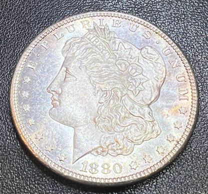 1880-S Morgan Silver Dollar Bright, Well Struck, Sharp Feathers GEM MS Features