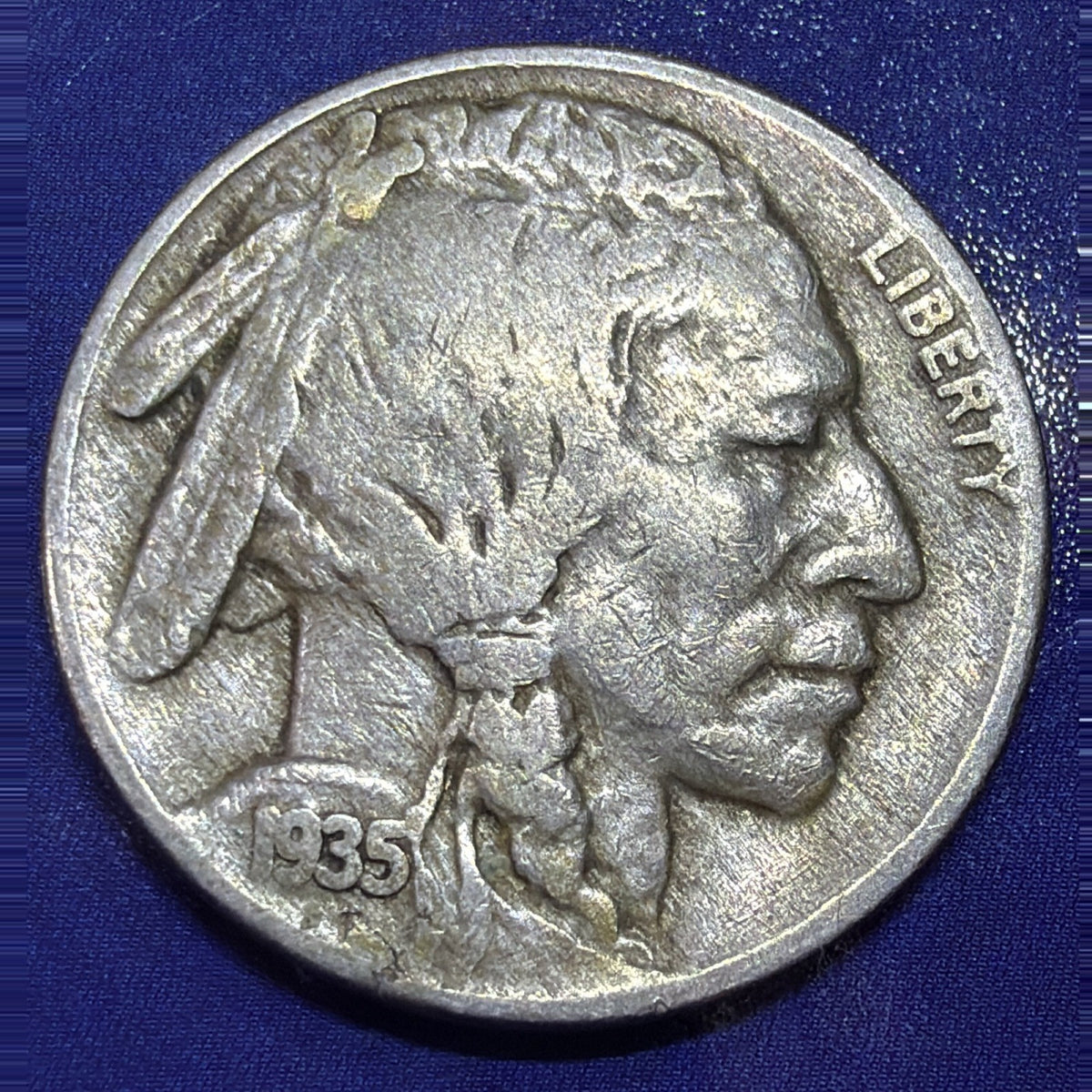 1935 Buffalo Nickel 5C Fine F US Coin Philadelphia