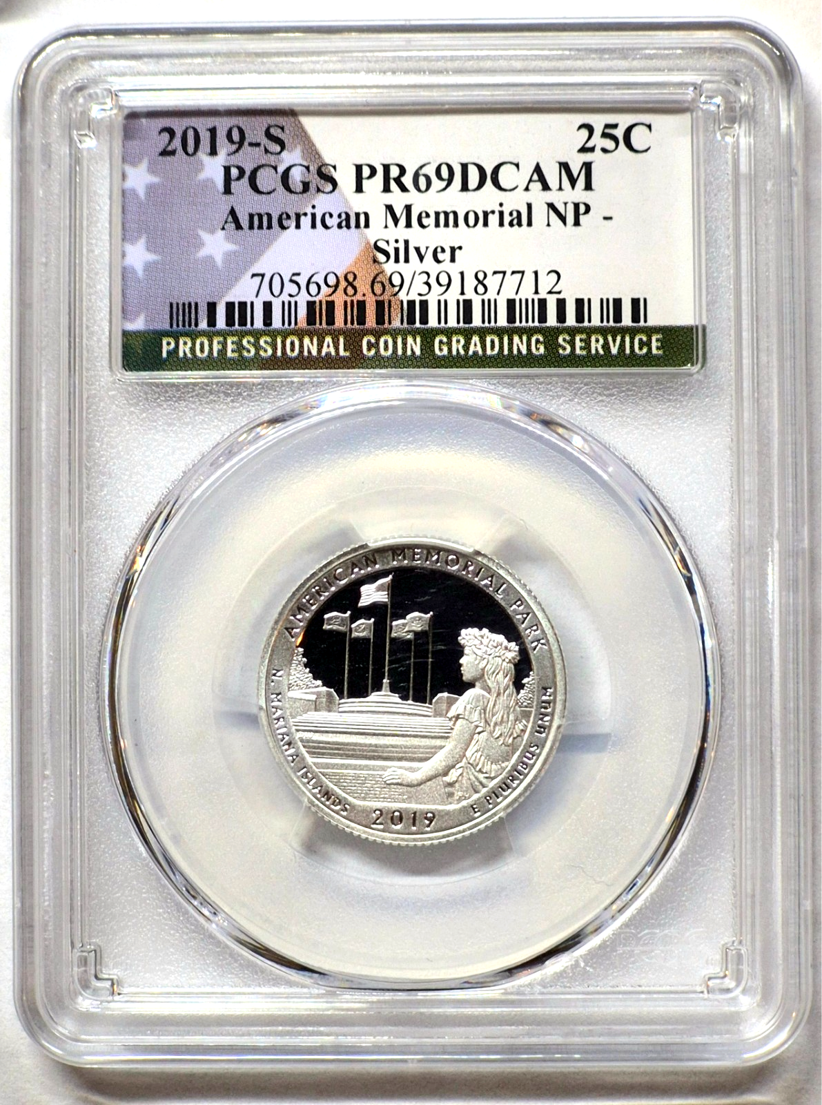 2019 S National Parks 5 Coin Silver Quarter Set PCGS PR69DCAM Special Flag Label