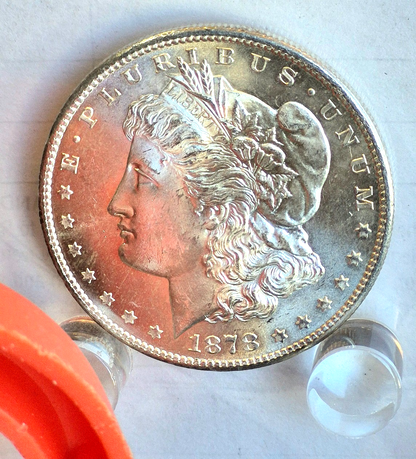 1878-S Morgan 90% Silver Dollar PL Strong MS Features 7 Feathers 1st Year $1