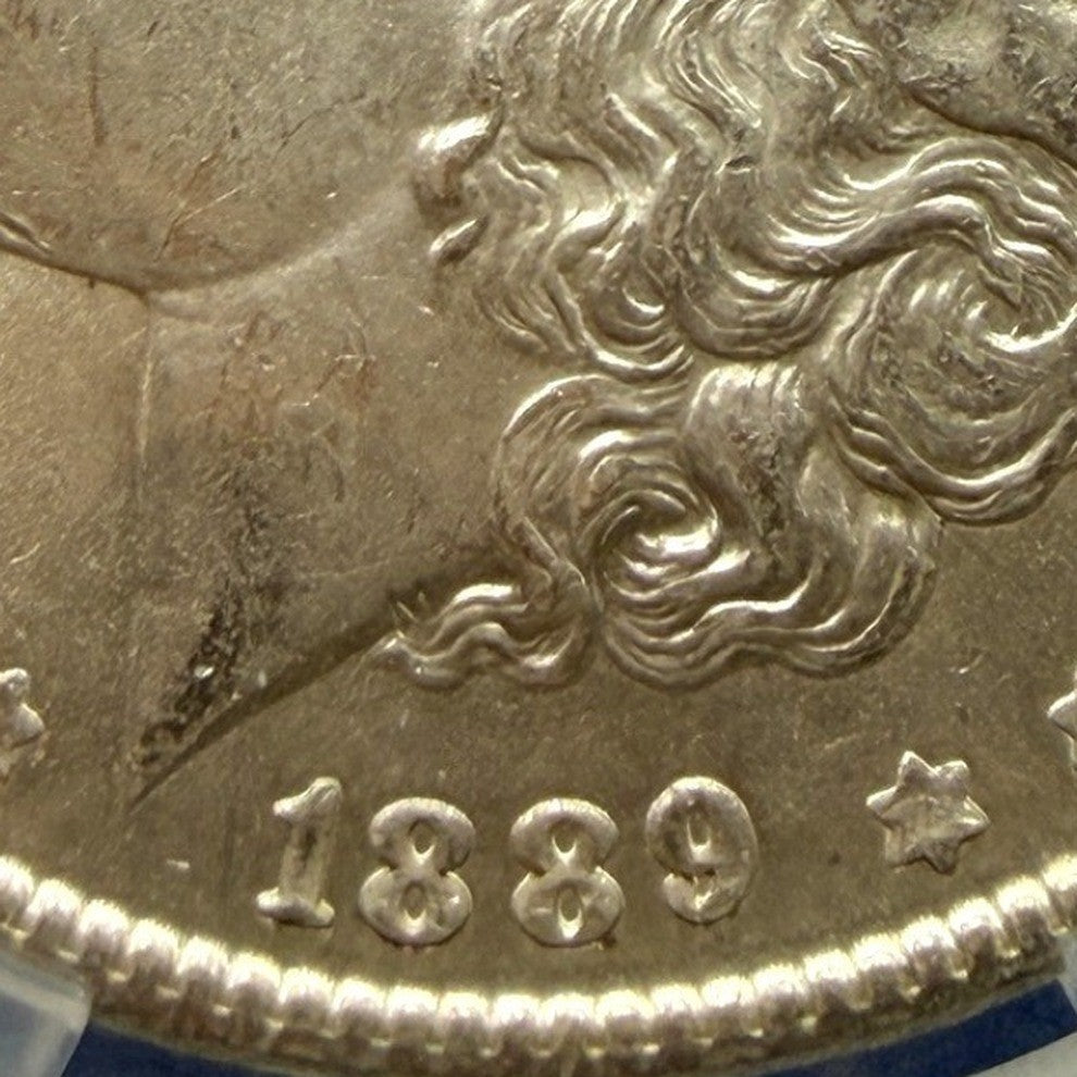 1889 Morgan Silver Dollar CAC UNC Details Cleaned Philadelphia Mint 90% Silver