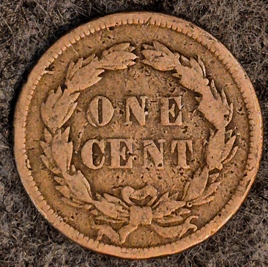 1859 Indian Head Cent First Year Good Features Laurel Wreath Reverse Coin Shown
