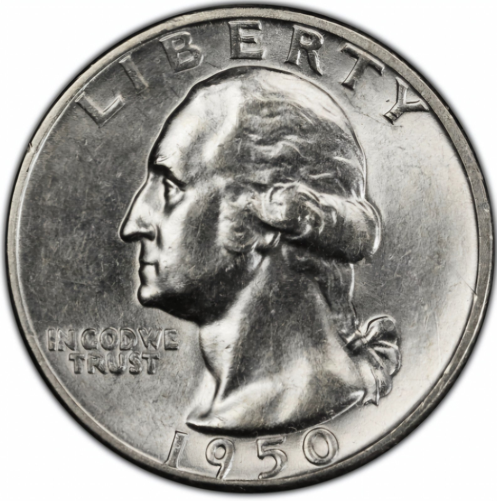 1950-P Washington Quarter BU Uncirculated MS 90% Silver 25c US Coin From OBW