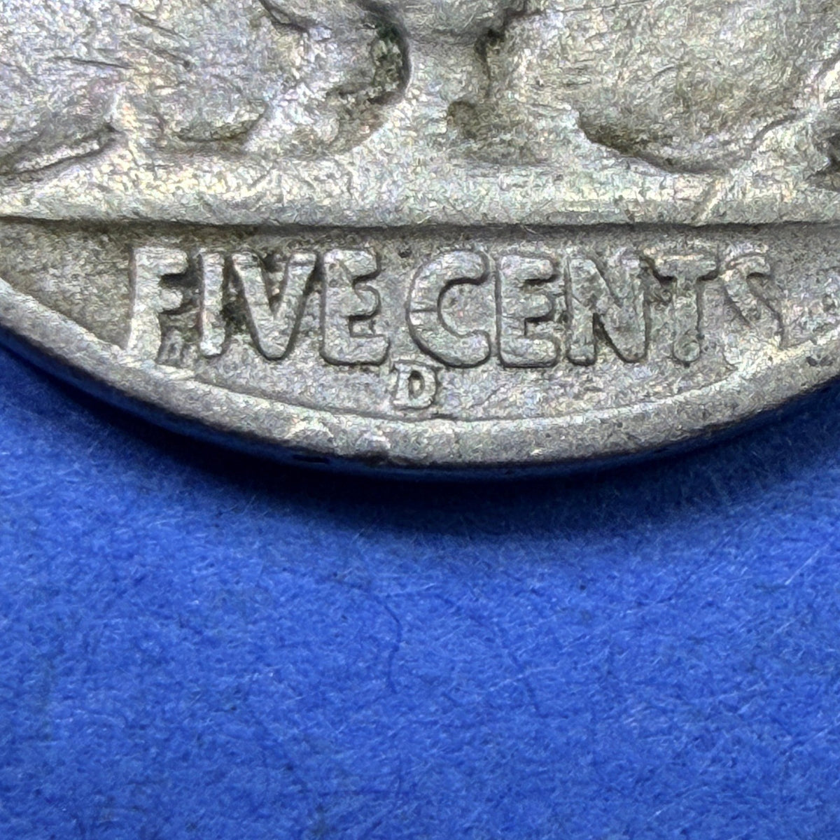 1936-D Buffalo Nickel 5C F Fine Full Date Denver Mint Indian Head US Coin
