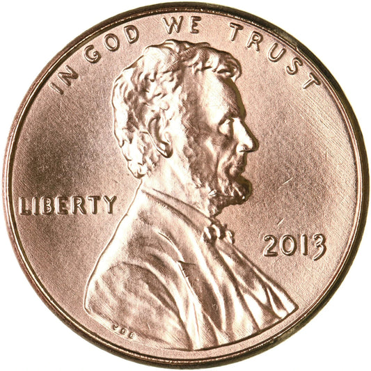 ✅ 2013 P Lincoln Shield Cent BRILLIANT UNCIRCULATED RED Penny US Mint 1c Coin