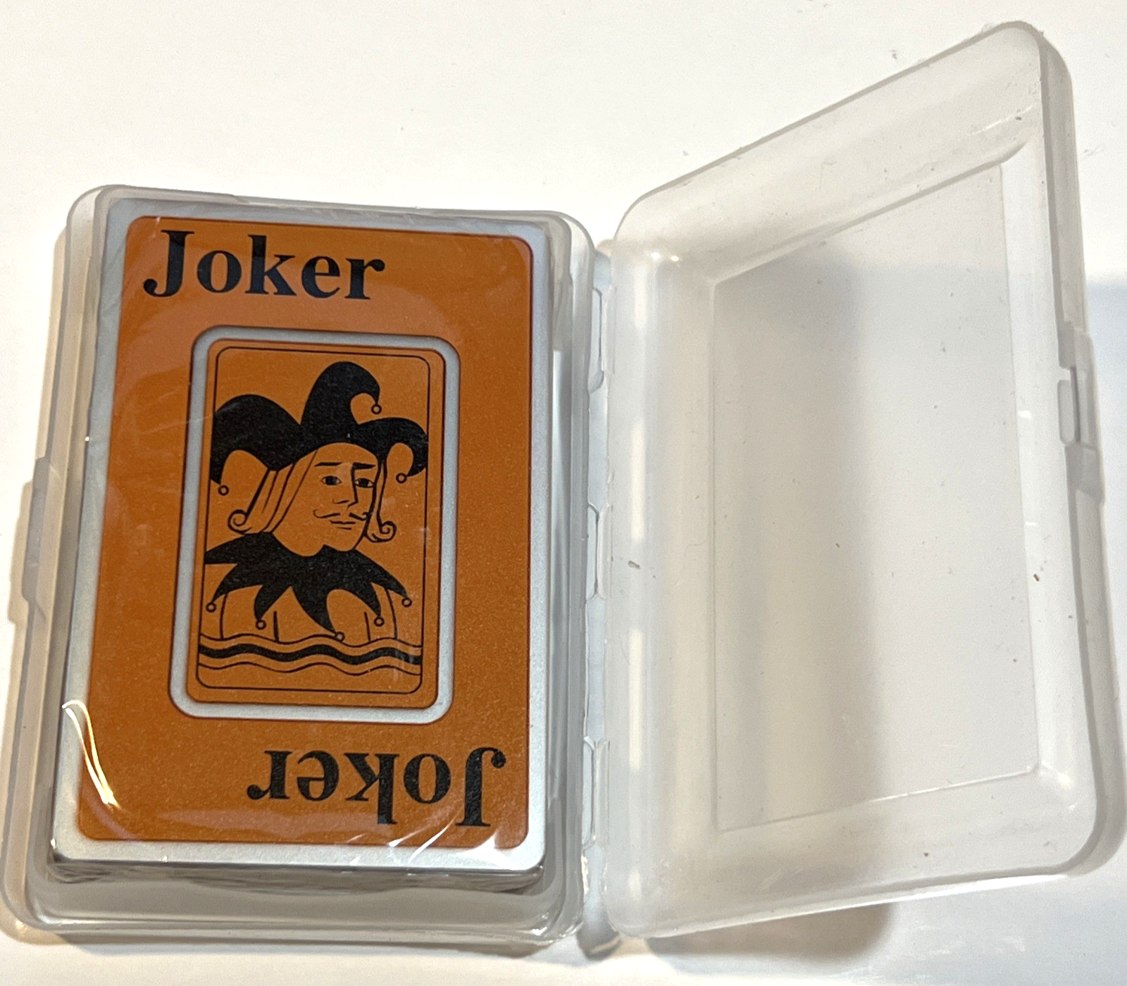 ESTATE SALE - JOKER Playing Cards in Plastic Holder  in Cellophane New Old Stock