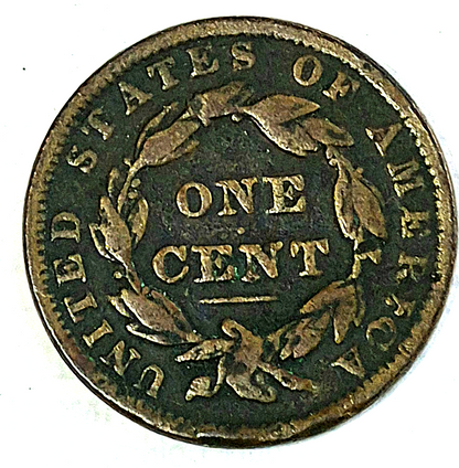 1837 Coronet Matron Head Large Cent Small Letters Fine Features N10 R1 GSID 1033