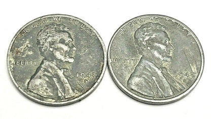 1943 S Lincoln Steel Wheat Cent G -F STEEL Penny WWII Coin Average Circulated