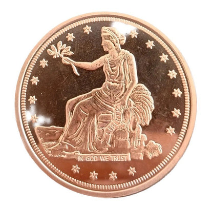 🔥 Seated Liberty 1 Oz .999 Copper Round Semi-Rare Collectible USA Coin AVDP