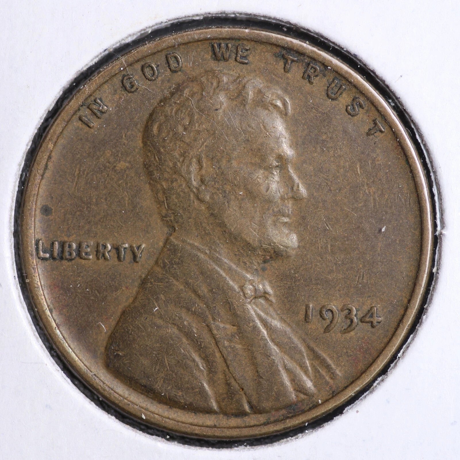 1934 P Lincoln Cent Good (G) to FINE (F) Circulated Condition Copper Penny