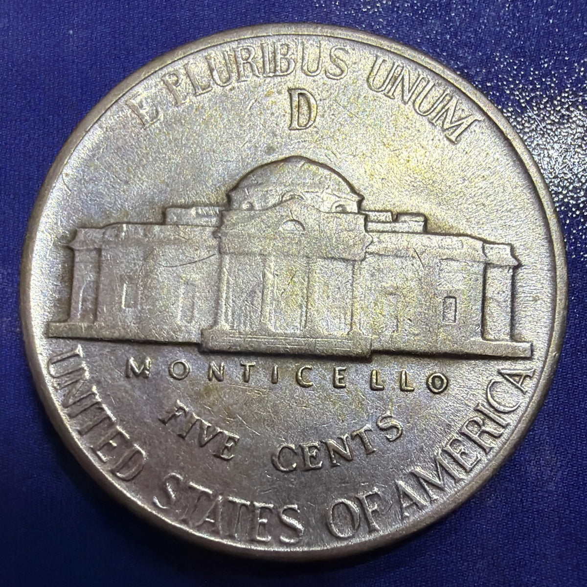 1945-D Jefferson Wartime Nickel 5C BU Uncirculated 35% Silver US Coin Denver
