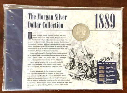 1889 O The Morgan Silver Dollar Collection 90% Coin American Historical Society