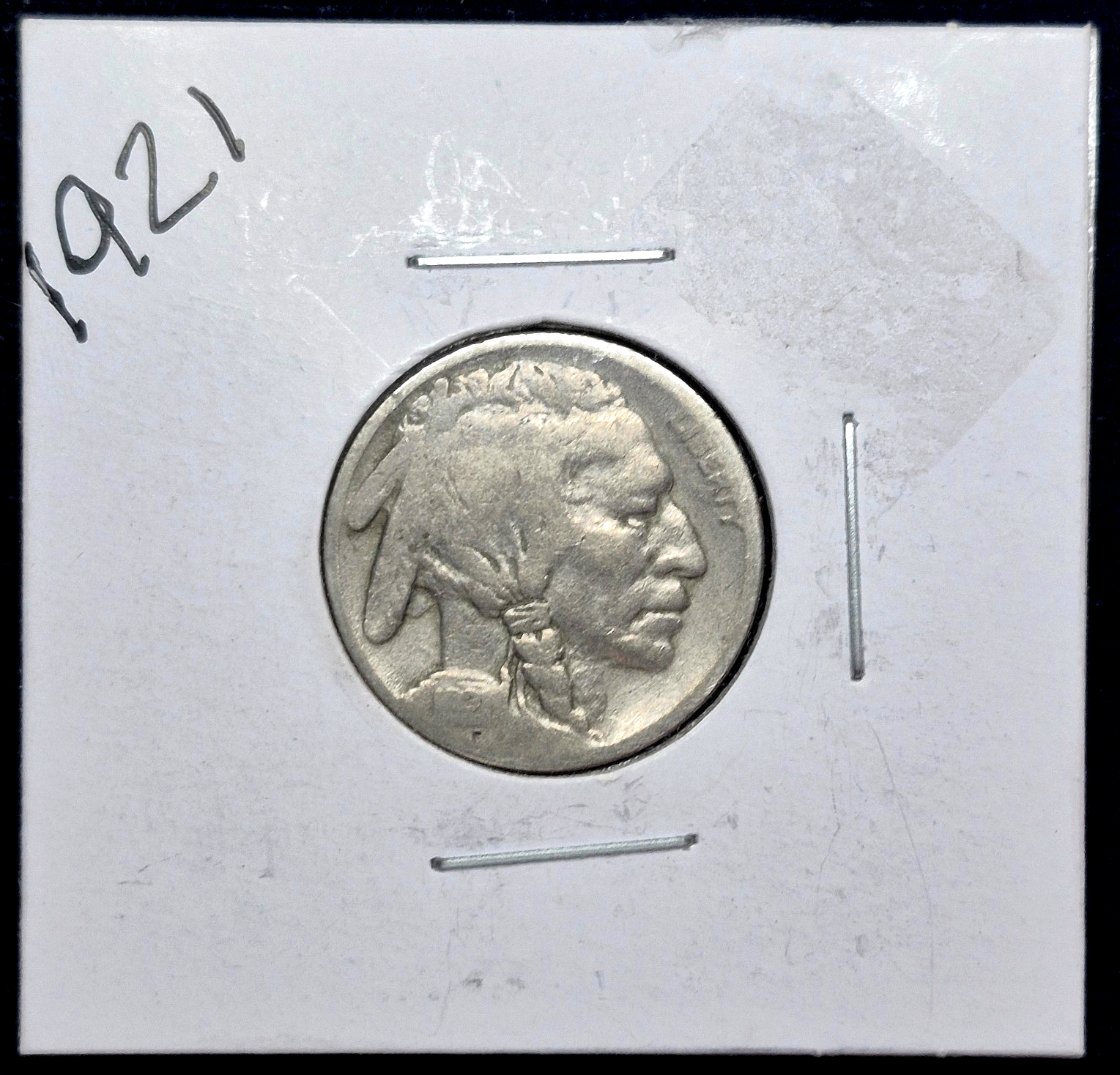 1921 Buffalo Nickel Nice VG+ Features Faint Date Partial Horn Better Date 5C