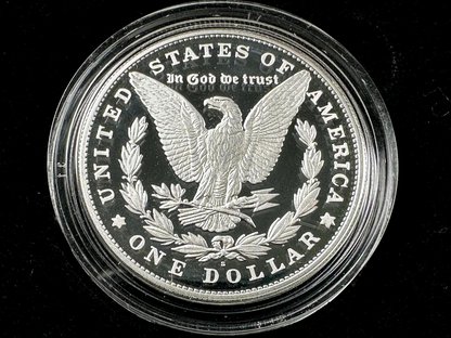 {4 Coin Set}  2023 Morgan & Peace Silver Dollars  Unc & Proof OGP BOX COA .9999