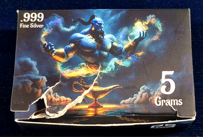 Pan Silver Company 5 Gram .999 Fine Silver Aladdin Genie Low #, 624/3000