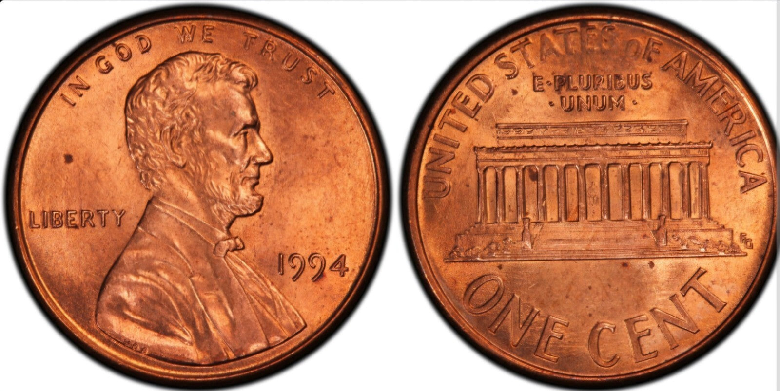 1994 P Lincoln Memorial BU Brilliant Uncirculated 1C From 🔥OBW Bank Roll🔥